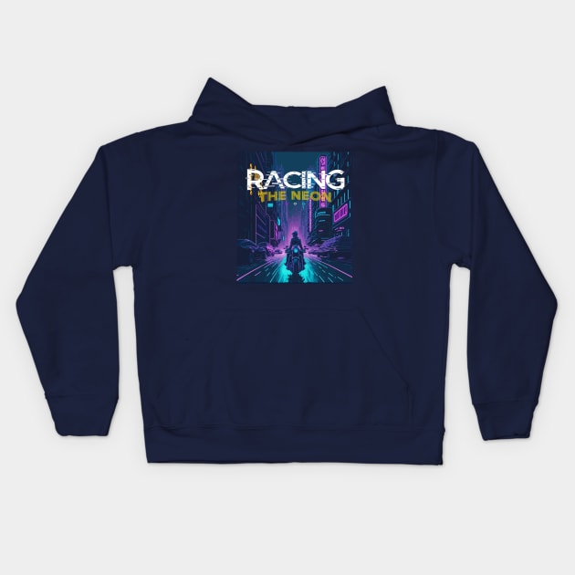 Racing the neon Kids Hoodie by By_Russso